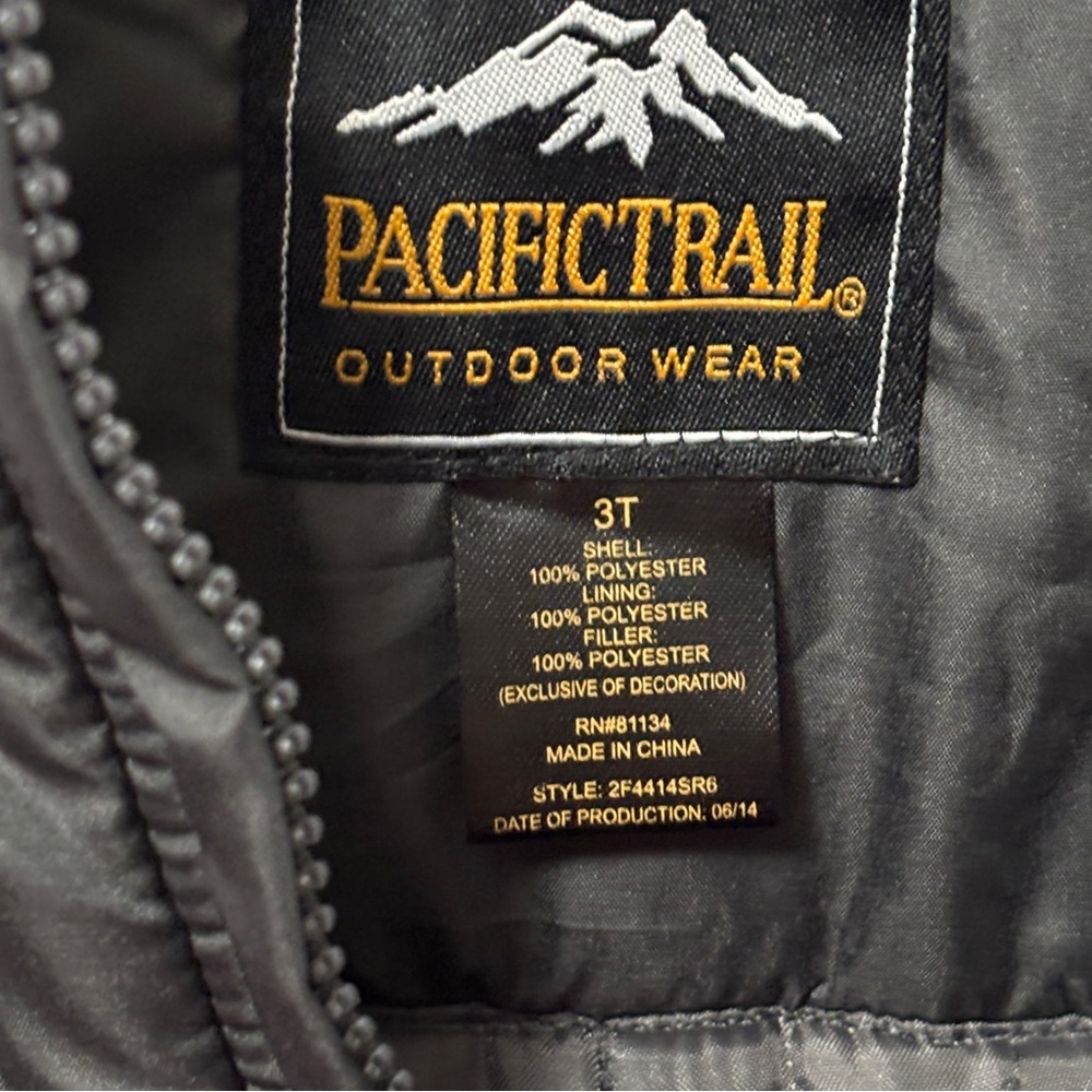 Pacific Trail toddler size 3T snow bibs in black Adjustable Elasticized Straps. - Picture 4 of 6
